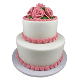 Tiered Cake with Rose Cluster