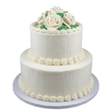 Tiered Cake with Rose Cluster