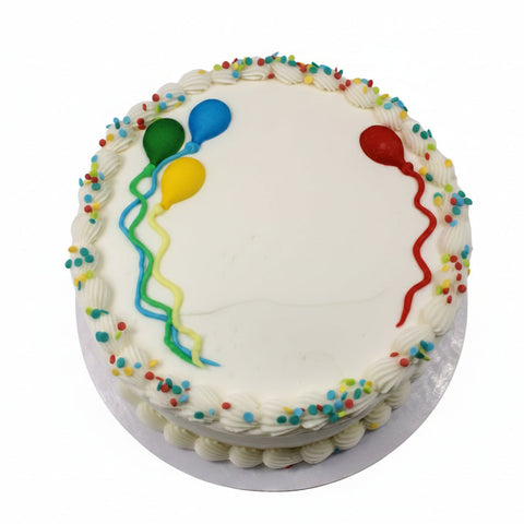 Bold Balloons, White Buttercream