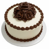 White Buttercream, Chocolate Roses