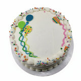 Pastel Balloons, White Buttercream