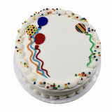 Primary Balloons, White Buttercream