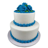 Tiered Cake with Rose Cluster