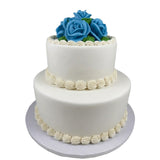 Tiered Cake with Rose Cluster