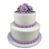 Tiered Cake with Rose Cluster